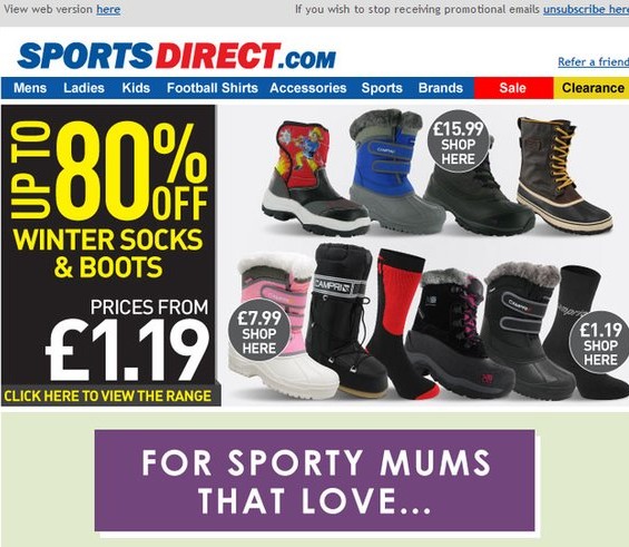 SportsDirect.com / Click for Full Email
