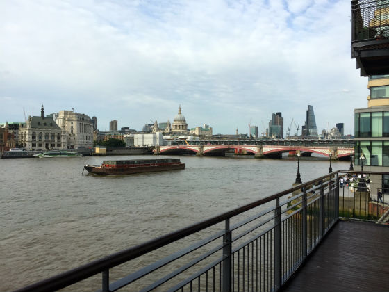 Amazing view of London from our venue, the OXO2