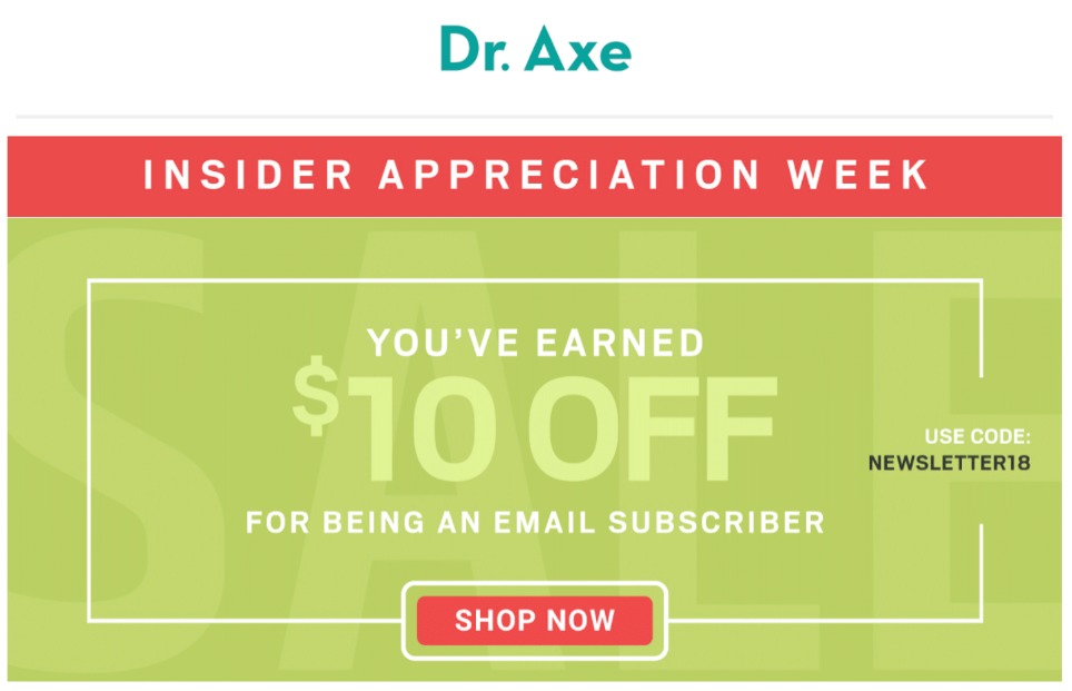 Dr. Axe customer loyalty