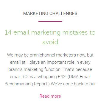 Link to email marketing mistakes blog