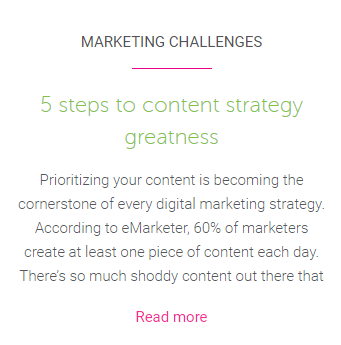 Link to content strategy blog