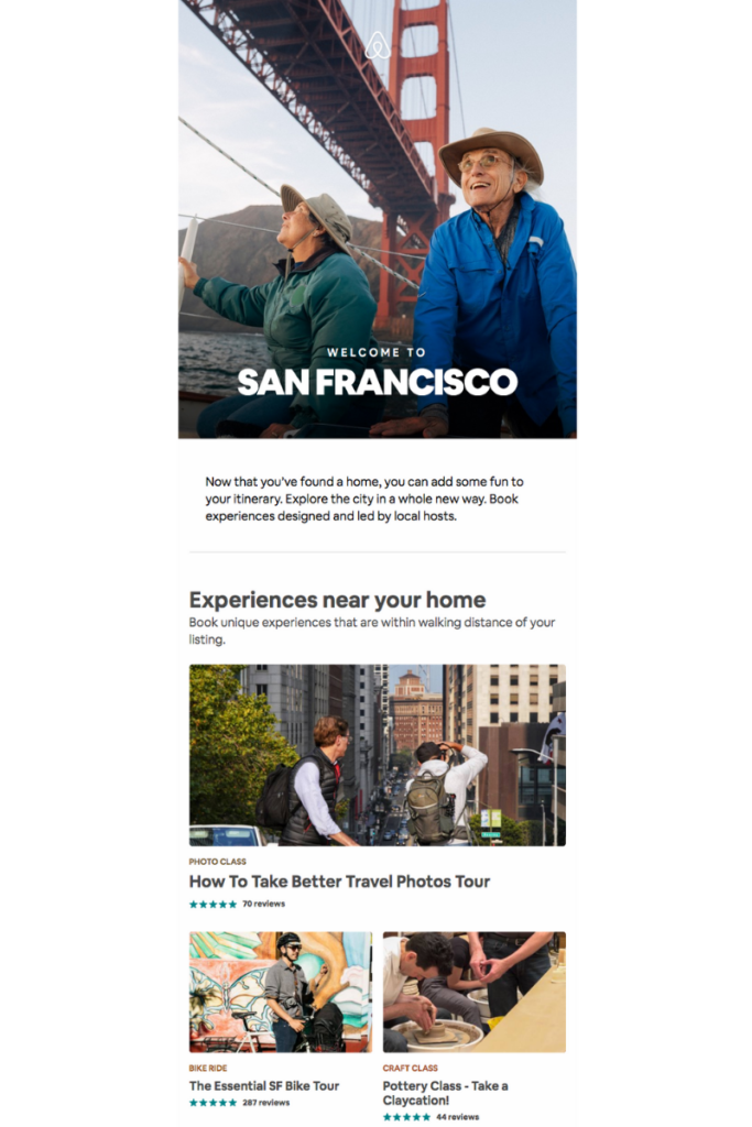 Airbnb - ecommerce marketing tactic personalization