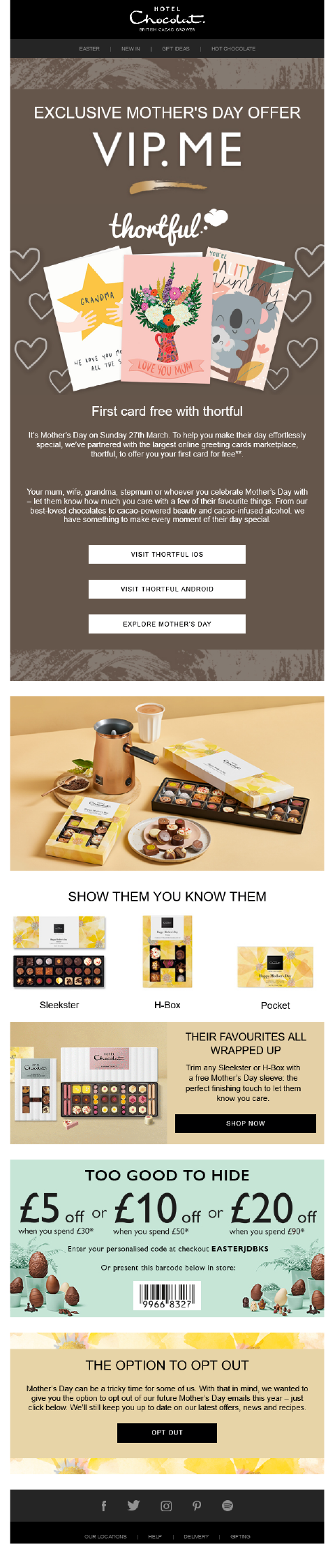 Hotel chocolat mother's day vip