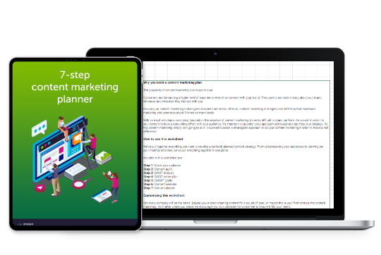 7-step content marketing planner - Worksheet