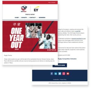 USA Rugby example email of sports marketing