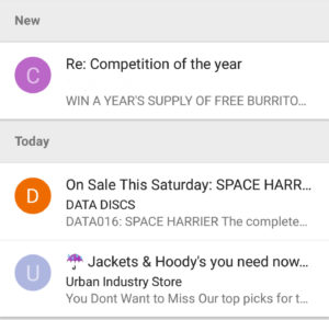 Example of a misleading email subject line 