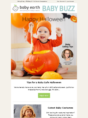 Baby Earth, Halloween email campaign.