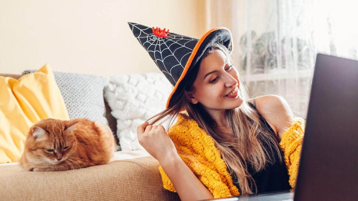 Subscriber viewing Halloween email marketing campaigns.