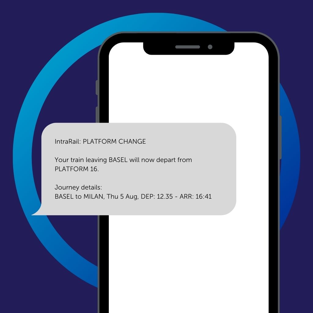 SMS markeitng example travel updates