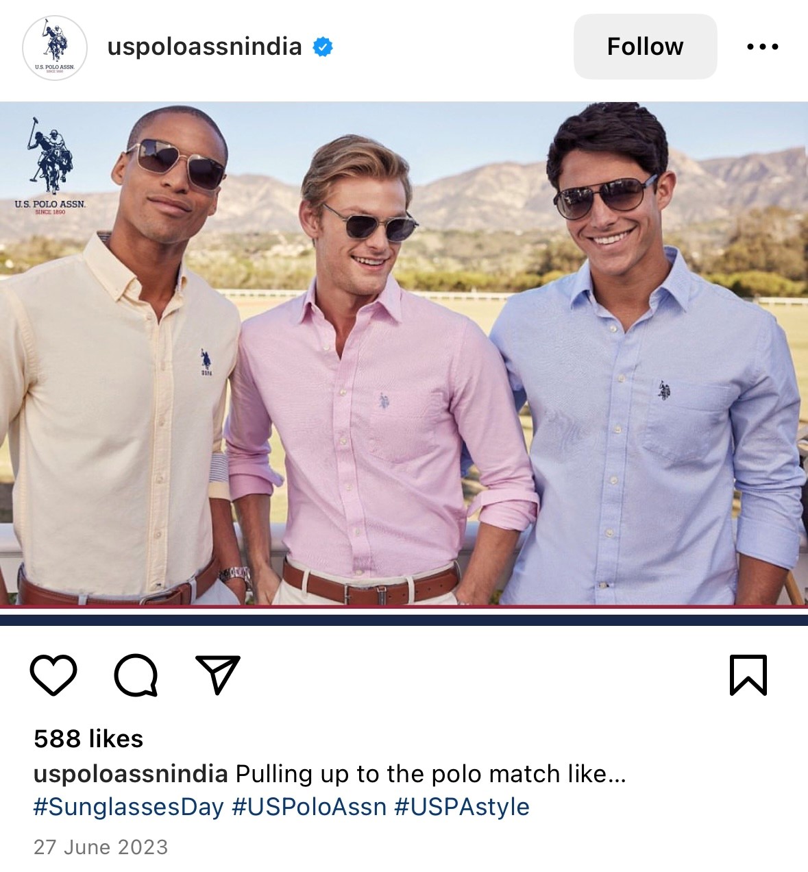 Polo India, Sunglasses Day social media campaign.