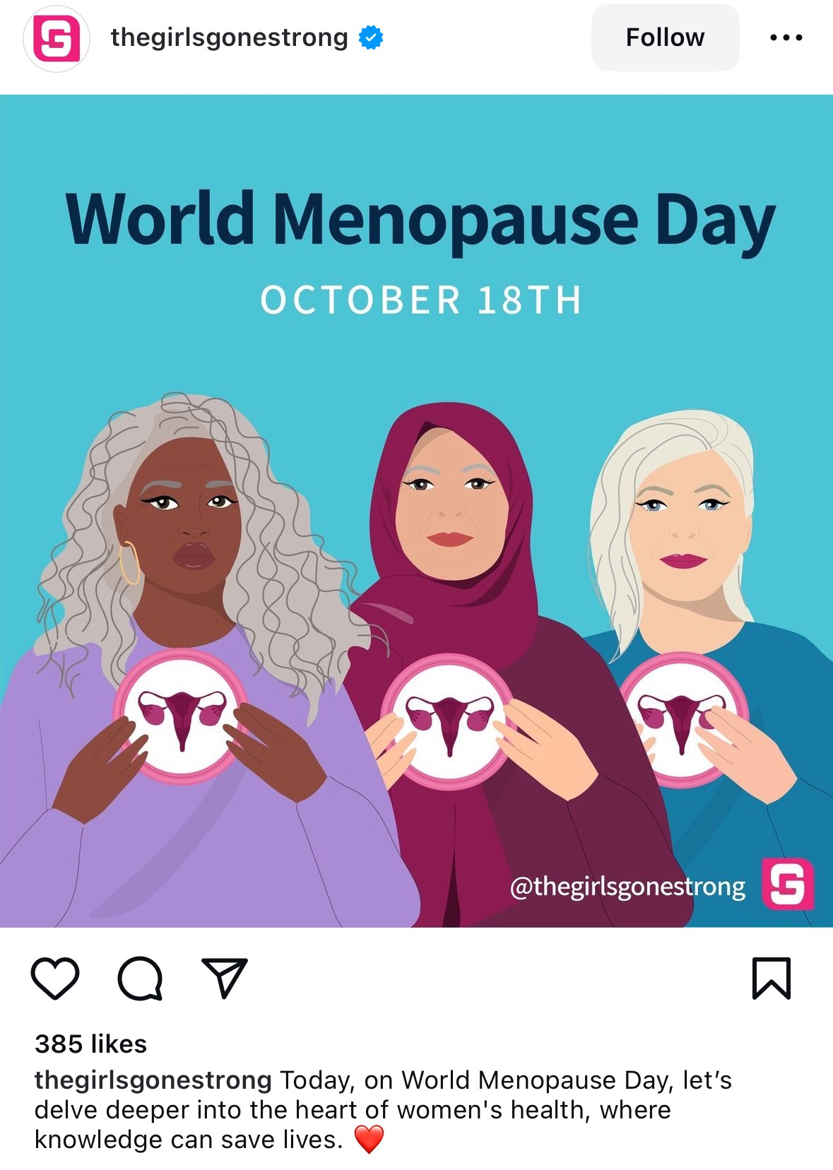 The Girls Gone Strong World Menopause Day social media campaign